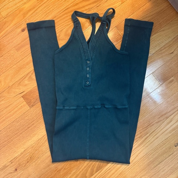 Free People FP Movement Happiness Runs Henley Onesie Jumpsuit One Piece M/L - Picture 2 of 7